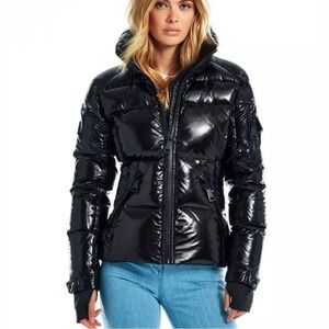 SAM. Freestyle Jacket Funnel Neck Black Caviar Puffer Jacket sz small